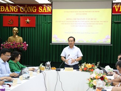 Chủ tịch UBND TP.HCM Nguyễn Văn Được phát biểu tại buổi làm việc với Sở Kl991.com nạp rút nhanh - Ảnh: Lê Anh 