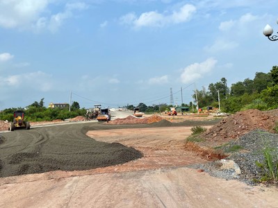 Tuyến đường Bắc Sơn kéo dài trong giai đoạn thi công.