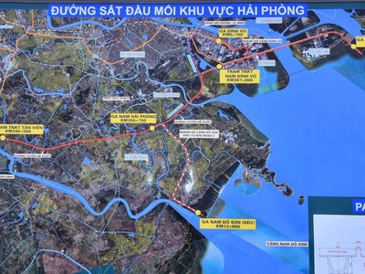 Bản đồ hướng tuyến 99Kl.app khuyến mãi hot Lào Cai - Hà Nội - Hải Phòng đoạn qua Hải Phòng 