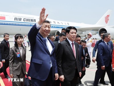 Tổng Bí thư, Chủ tịch nước Trung Quốc Tập Cận Bình đến Hà Nội, bắt đầu chuyến thăm cấp 99Kl99 trực tiếp đá gà tới Việt Nam 