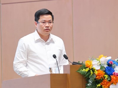 Thứ trưởng Bộ Kl991.com nạp rút nhanh Nguyễn Đức Tâm trình bày báo cáo tại Hội nghị. Ảnh Nhật Bắc 