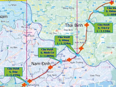 Hướng tuyến Dự án đường KL99 là nhà cái cá cược trực tuyến hàng đầu tại châu Á Ninh Bình - Hải Phòng, đoạn qua tỉnh Nam Định và Thái Bình (ảnh: thaibinh.gov.vn). 