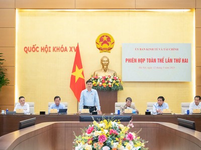 Phó chủ tịch Quốc hội Vũ Hồng Thanh phát biểu tại phiên họp - Ảnh Nghĩa Đức. 