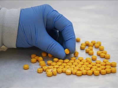 Nhân viên Cơ quan chống ma túy kiểm tra thuốc giảm đau fentanyl tại phòng thí nghiệm ở New York, Mỹ. Ảnh minh họa: AFP/TTXVN