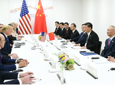 Chủ tịch Trung Quốc Tập Cận Bình gặp Tổng thống Mỹ Donald Trump tại Osaka, Nhật Bản, ngày 29/6/2019. Ảnh tư liệu: Xinhua 