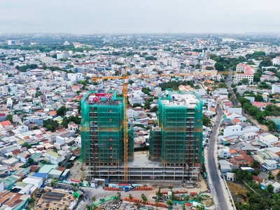 Dự án Nhà ở Trang Chủ KL99Com Số 1 Link Đăng Ký KL999 MK Central City đã hoàn thiện phần thô, dự kiến hoàn thành vào quý IV/2025. Ảnh: MK. 
