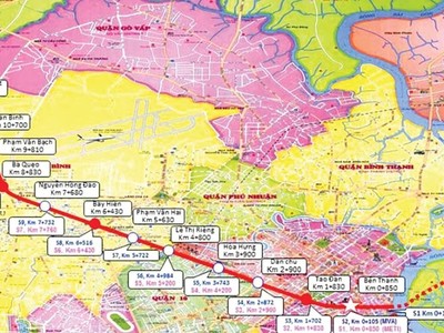 Dự án Metro số 2 (Bến Thành - Tham Lương) có tổng chiều dài 11,3 km với 11 nhà ga. Ảnh: NC st