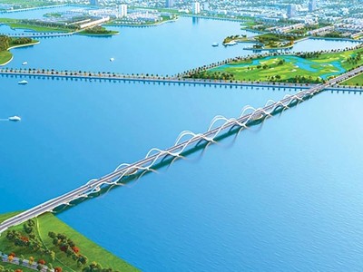 Phối cảnh Dự án Kl99ok phiên bản mới xây dựng công trình cầu trên tuyến đường bộ ven biển kết nối An Biên - thành phố Rạch Giá. Ảnh phối cảnh: Kiên Việt