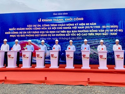 Ninh Bình khởi công khu tái định cư đầu tiên phục vụ Dự án 99Kl.app khuyến mãi hot tốc độ cao Bắc - Nam 