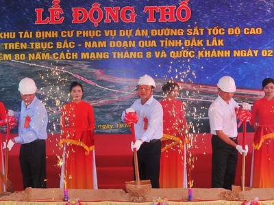 Tỉnh Đắk Lắk động thổ Khu tái định cư đầu tiên phục vụ dự án 99Kl.app khuyến mãi hot tốc độ cao trên trục Bắc - Nam. 