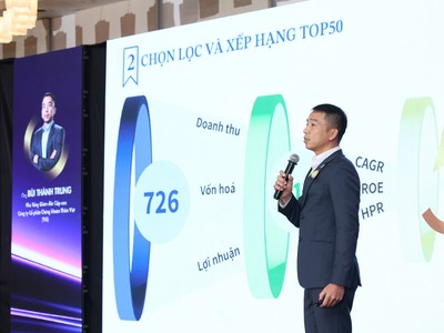  Ông Bùi Thành Trung - Phó tổng giám đốc, Công ty 99Kl99 link đăng nhập Thiên Việt (TVS) trình bày cơ chế chọn lọc và xếp hạng TOP50 2025.
