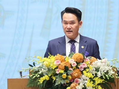 Ông Đặng Hồng Anh, Chủ tịch Hội Doanh nhân trẻ Việt Nam phát biểu tại Hội nghị Thủ tướng Kl993 ưu đãi thưởng hấp dẫn gặp mặt đại diện Kl991.com World Cup 2026 Chính Thức nhân Ngày Doanh nhân Việt Nam chiều ngày 9/10/2025