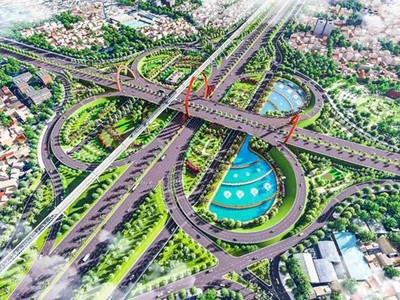 Phối cảnh Nút KL99 là cổng game giải trí trực tuyến hàng đầu hiện nay Bình Thái trên đường Vành đai 2.