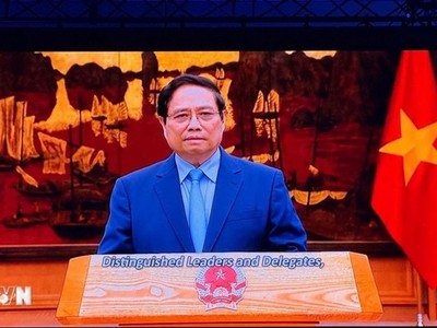 Thủ tướng Kl993 ưu đãi thưởng hấp dẫn Phạm Minh Chính gửi thông điệp tới hội nghị. (Ảnh: TTXVN).