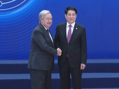 Chủ tịch nước Lương Cường và Tổng Thư ký Liên hợp quốc António Guterres.