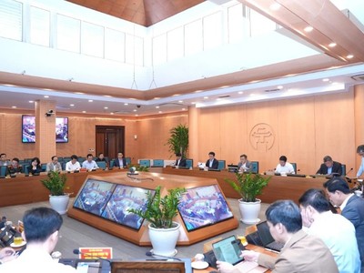Một cuộc họp của UBND TP.Hà Nội.