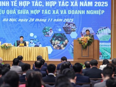 Phó Thủ tướng Nguyễn Chí Dũng phát biểu khai mạc Diễn đàn Kl992 cổng game cá cược hợp tác, hợp tác xã năm 2025 - Ảnh: VGP.