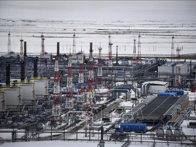 Toàn cảnh trạm bơm khí đốt Bovanenkovo của Nga ở bán đảo Yamal thuộc Bắc Cực. Ảnh: AFP/TTXVN