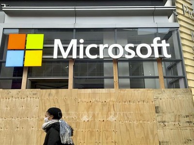 Biểu tượng Kl994 game bài casino hấp dẫn Microsoft tại New York, Mỹ. Ảnh tư liệu: Kyodo/TTXVN