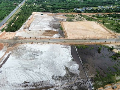 Toàn cảnh dự án Khu công nghiệp Quảng Trị. Ảnh: Ngọc Tân
