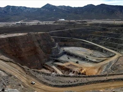 Toàn cảnh mỏ đất hiếm ở núi Pass, bang California, Mỹ. Ảnh: REUTERS/TTXVN 