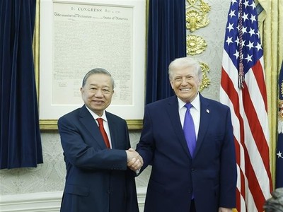 Tổng Bí thư Tô Lâm gặp Tổng thống Hoa Kỳ Donald Trump tại Nhà Trắng 