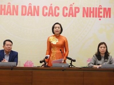 Phó chủ tịch Quốc hội Nguyễn Thị Thanh cập nhật tình hình bầu cử đại biểu Quốc hội Khóa XVI và đại biểu hội đồng nhân các cấp nhiệm kỳ 2026- 2031 tính đến 16h ngày 15/3.
