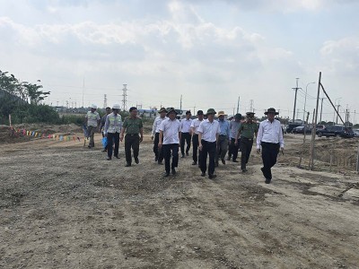 Lãnh đạo TP. Cần Thơ cùng các sở, ban, ngành Thành phố kiểm tra tiến độ KCN VSIP Cần Thơ