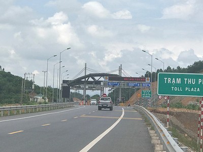 Một đoạn tuyến đường BOT Thái Nguyên - Chợ Mới.