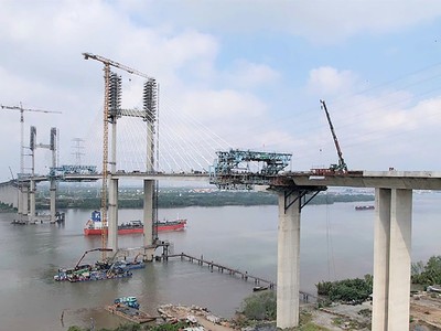 Cầu Phước Khánh trên KL99 là nhà cái cá cược trực tuyến hàng đầu tại châu Á Bến Lức - Long Thành dự kiến thông xe trong tháng 7-2026. Ảnh: Phạm Tùng.