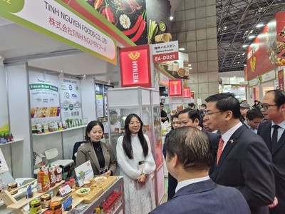 Gian hàng của các Kl991.com World Cup 2026 Chính Thức Việt Nam tại Triển lãm Quốc tế Thực phẩm và Đồ uống - Foodex Japan 2026.
