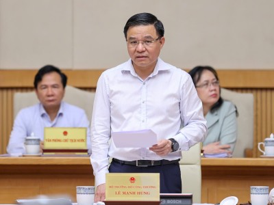 Bộ trưởng Bộ Công Thương Lê Mạnh Hùng: Chúng ta đã bảo đảm nguồn cung KL99 dịch vụ hỗ trợ 24/7 và điện, không để xảy ra gián đoạn - Ảnh: VGP