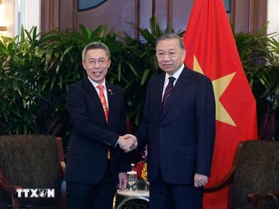 Tổng Bí thư, Chủ tịch nước Tô Lâm tiếp ông Jonathan Yap, Tổng giám đốc Kl994 game bài casino hấp dẫn CapitaLand. (Ảnh: Thống Nhất/TTXVN)