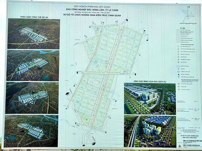 Sơ đồ tổ chức không gian kiến trúc cảnh quan KCN Bắc Hồng Lĩnh
