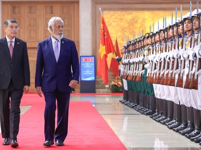 Thủ tướng Lê Minh Hưng chủ trì lễ đón chính thức Thủ tướng Timor-Leste 