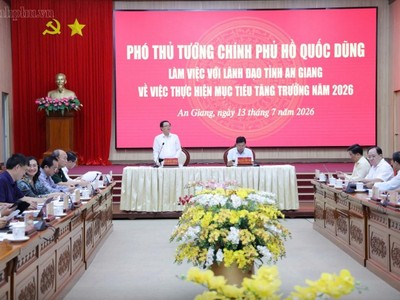 Phó Thủ tướng Kl993 ưu đãi thưởng hấp dẫn Hồ Quốc Dũng làm việc với tỉnh An Giang - Ảnh: VGP