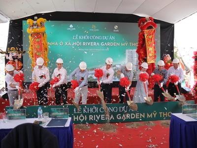Long Giang Land (LGL) khởi công dự án nhà ở Trang Chủ KL99Com Số 1 Link Đăng Ký KL999 RIVERA GARDEN Mỹ Tho 
