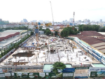 Dự án Shizen Home đã xong móng đang phơi nắng, phơi sương