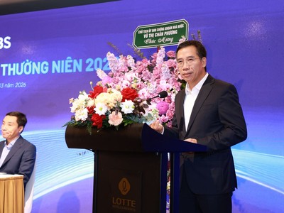 Ông Lưu Trung Thái, Chủ tịch MB phát biểu tại ĐHCĐ của MBS