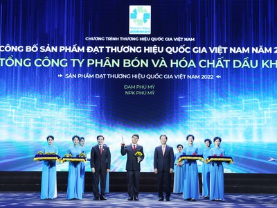Phân bón Phú Mỹ (DPM) lần thứ 5 liên tiếp được công nhận là Thương hiệu Quốc gia
