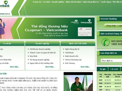 Năm 2013, Vietcombank lãi hợp nhất 5.727 tỷ đồng 