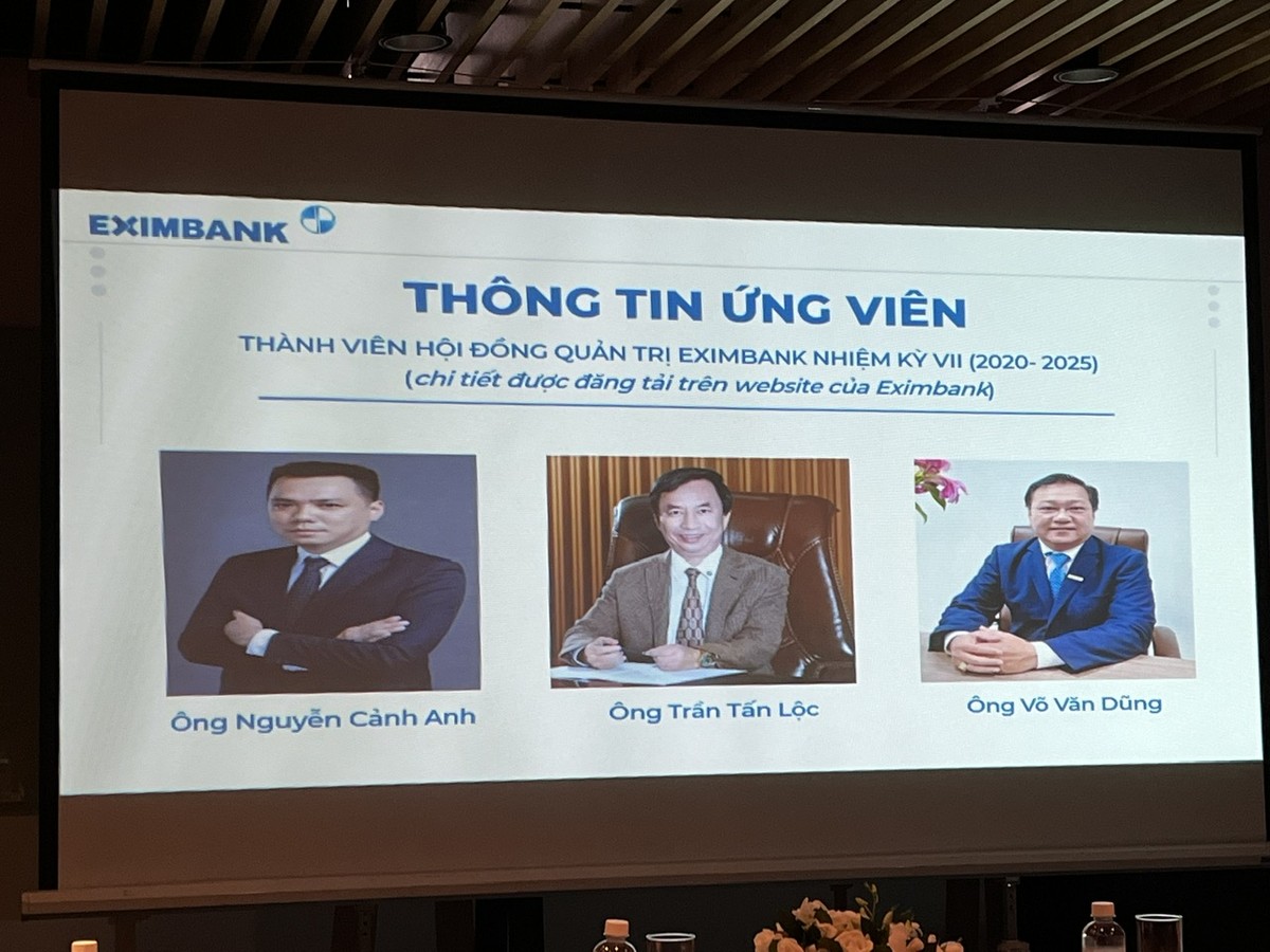 3 ứng viên ứng cử HĐQT Eximbank nhiệm kỳ VII (2020-2025), nhưng ông Võ Văn Dũng vừa xin rút khỏi danh sách
