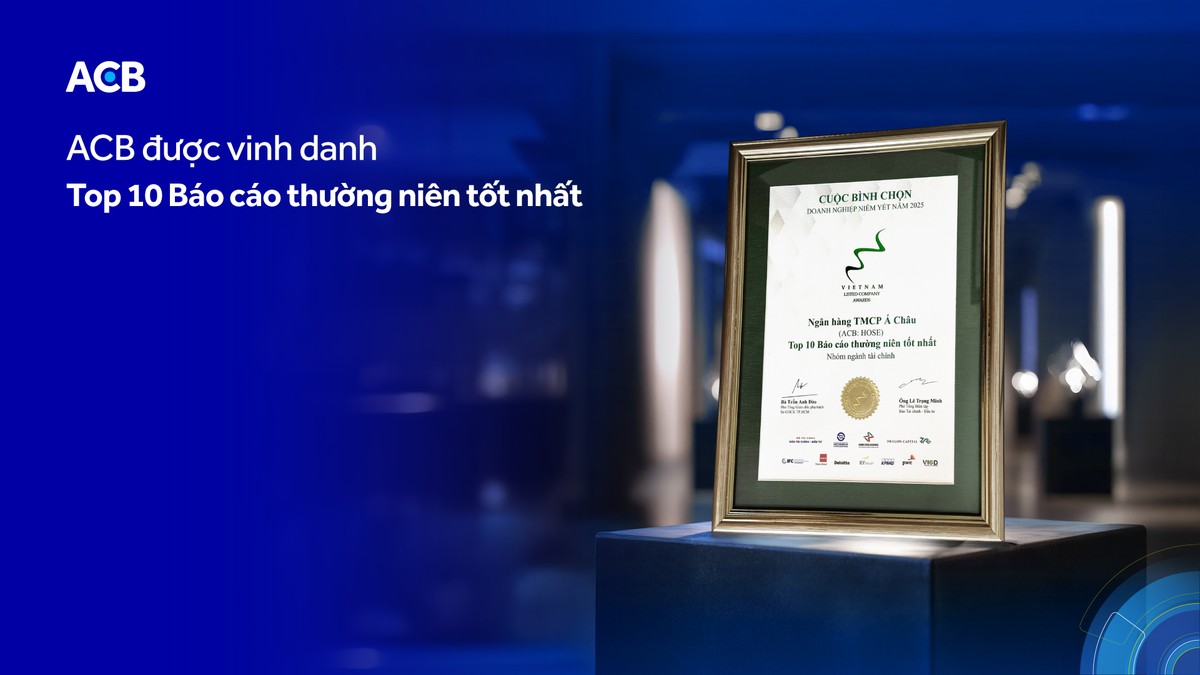 ACB được vinh danh “Top 10 Báo cáo thường niên tốt nhất” nhóm ngành Kl991.com nạp rút nhanh.