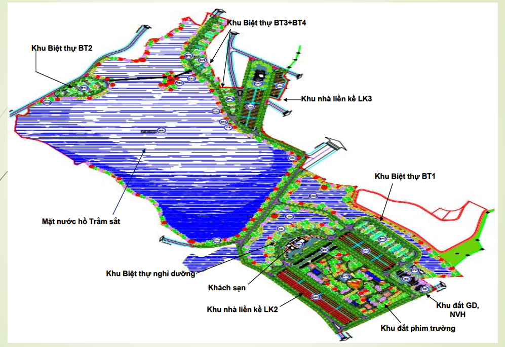 Tổng thể quy hoạch Dự án khu dân cư nông thôn kết hợp nghỉ dưỡng sinh thái và nuôi trồng thủy sản Đỗ sơn, huyện Thanh Ba, tỉnh Phú Thọ