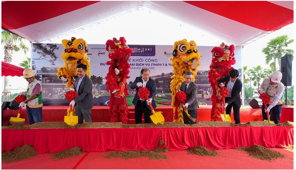 Nghi thức lễ khởi công khu phố thương mại - dịch vụ Marina Square.