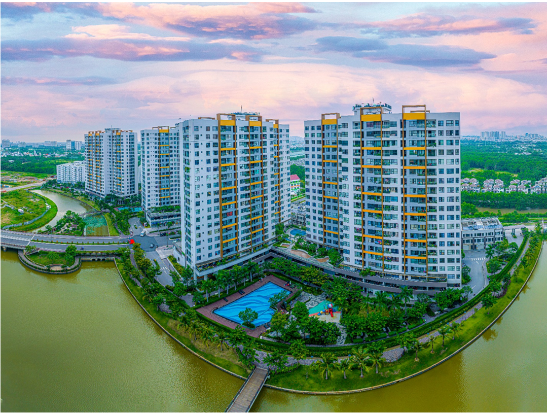 Hệ tiện ích tầm đô thị cùng mảng xanh mát mắt là lợi thế hút người mua của Mizuki Park.