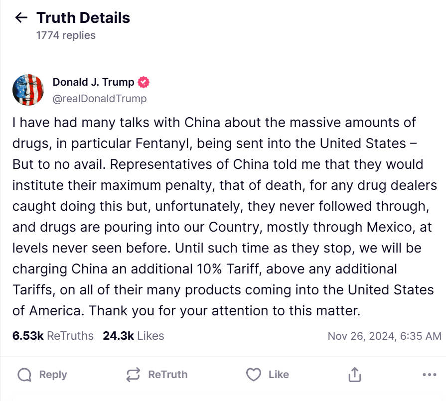 Trên mạng Trang Chủ KL99Com Số 1 Link Đăng Ký KL999 Truth Social , ông Trump viết....