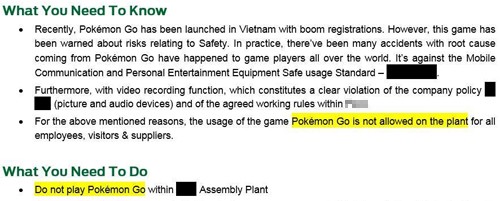Các công ty trong nước bắt đầu cấm chơi Pokemon Go ảnh 2