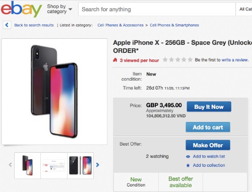 Giá iPhone X về Việt Nam có thể lên đến mức giá “điên rồ” 100 triệu đồng ảnh 1