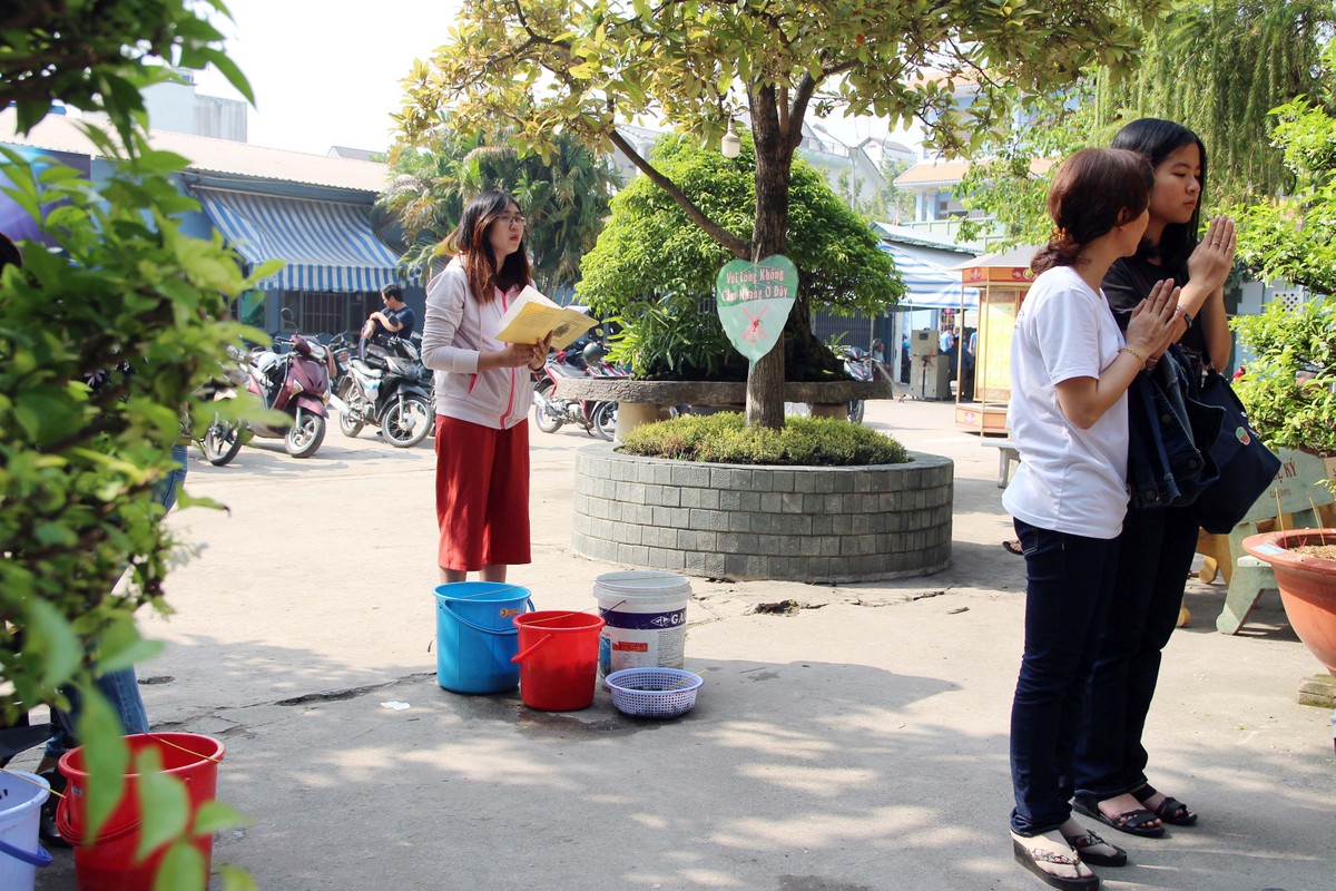 TP.HCM: Người dân tấp nập thả cá chép tiễn ông Công, ông Táo về trời ảnh 2 TP.HCM: Người dân tấp nập thả cá chép tiễn ông Công, ông Táo về trời ảnh 2